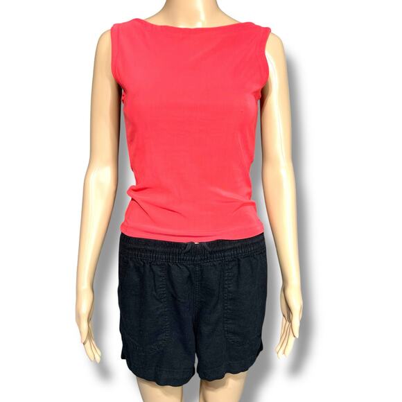 Vintage Necessary Objects Womens Blouse Shirt Top Boat Neck Slim Fit Coral Small - Picture 1 of 8